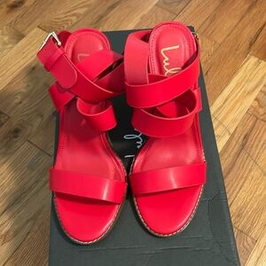 Lulu’s Red Strappy Sandals